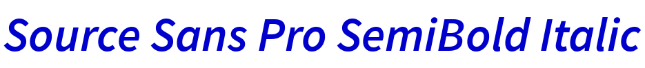 Source Sans Pro SemiBold Italic fuente